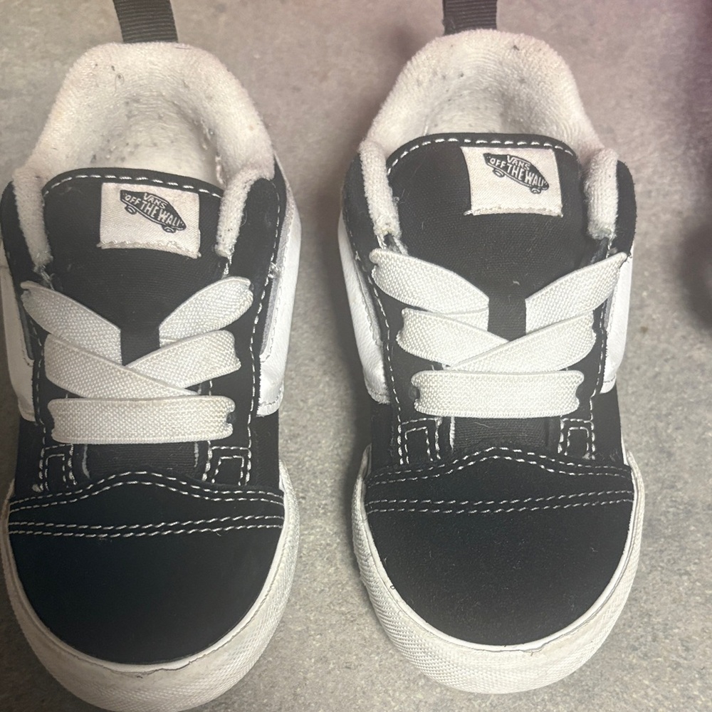 Vans Kids Classic Black and White Sneakers